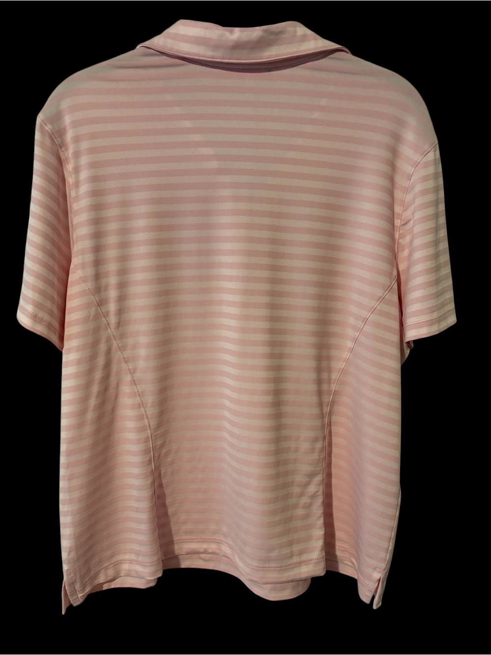 Tail Pink and White Striped Golf Polo Shirt - Picture 2 of 3